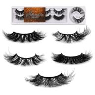 💫 alicrown false eyelashes pack - 5 pairs of natural volume fluffy crossed luxury faux mink lashes, 5d thick & full soft handmade lashes collection logo