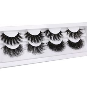 img 1 attached to 💫 ALICROWN False Eyelashes Pack - 5 Pairs of Natural Volume Fluffy Crossed Luxury Faux Mink Lashes, 5D Thick & Full Soft Handmade Lashes Collection