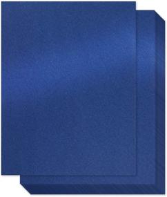 img 4 attached to 🎉 Navy Blue Shimmer Paper - 100-Pack Metallic Paper, 80 lb Text, Double Sided, Printer Friendly - Ideal for Wedding Celebrations, Birthday Parties, Crafts, Letter Size Sheets, 8.5 x 11 Inches