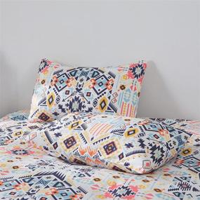 img 2 attached to 🛏️ Full/Queen Boho Duvet Cover Set - Soft White Microfiber Comforter Cover with 2 Pillow Shams - Breathable & Durable Bohemian Bedding Set (No Comforter Included)