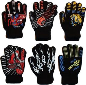 img 1 attached to 🧤 Gilbin Magic-Stretch Gripper Glove for Kids, Sports Set, 6 Pairs (Size 4-6)