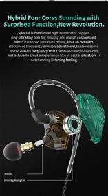 img 1 attached to 🎧 CVJ CSE In-Ear Earbuds: Dynamic + Balanced Armature CVJ Headphone, Extra Bass, Green (No Mic)