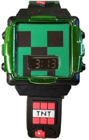 img 2 attached to 🕹️ Minecraft LCD Watch with Chrome Face: Stylish and Flashing Design