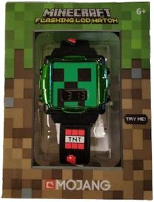 img 1 attached to 🕹️ Minecraft LCD Watch with Chrome Face: Stylish and Flashing Design