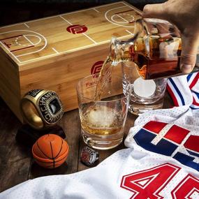 img 2 attached to 🏀 Men's Groomsmen Basketball Whiskey Set