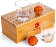 🏀 men's groomsmen basketball whiskey set logo