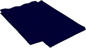 img 2 attached to 🛏️ 100% Cotton Knit Jersey Twin XL Fitted Sheet Set with 2 Bonus Pillowcases - Navy Blue - 15-Inch Deep Pocket, 39x80 - Ideal for Dorm, Hospital, and Split King Beds (Navy Blue, Twin XL)