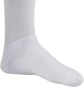 img 3 attached to 🧦 Ames Walker AW Style 130 Coolmax 20-30mmHg Compression Crew Socks - White, Size Large