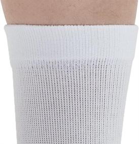 img 2 attached to 🧦 Ames Walker AW Style 130 Coolmax 20-30mmHg Compression Crew Socks - White, Size Large