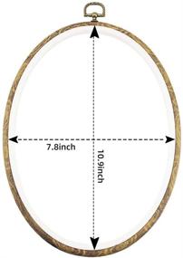 img 3 attached to 🖼️ GuoFa 2pcs Oval Resin Embroidery Hoops for Cross Stitch, Arts Decoration - 11in/29cm (2pcs)