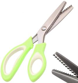 img 4 attached to 🔪 Ultra Sharp Left Handed Pinking Shears for Fabric - Professional Stainless Steel Zig Zag Sewing Scissors by JISTL