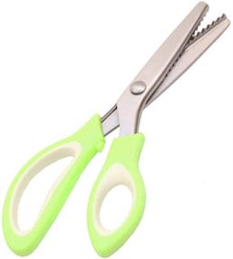 img 1 attached to 🔪 Ultra Sharp Left Handed Pinking Shears for Fabric - Professional Stainless Steel Zig Zag Sewing Scissors by JISTL