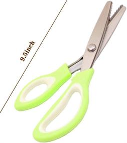 img 2 attached to 🔪 Ultra Sharp Left Handed Pinking Shears for Fabric - Professional Stainless Steel Zig Zag Sewing Scissors by JISTL