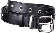 samtree studded grommet square leather logo