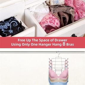 img 2 attached to Niclogi Tank Tops Hanger Bra Hangers 2 Pack: Space Saving Metal Folding Closet Organizer for Tank Tops, Cami, Bras, Bathing Suits, Belts, Ties