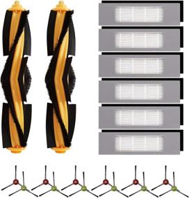 img 4 attached to 🍋 LemonQueen Replacement Parts Kit for Ecovacs Deebot OZMO T8 T8 Max T8 AIVI T5 & T8 Series Robot Vacuum Cleaner - Includes 2 Main Roller Brushes, 6 Filters, and 6 Side Brushes