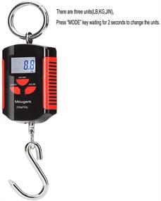 img 1 attached to 🔢 Mougerk Portable Crane Scale 440lb / 200kg | Digital Hanging Heavy Duty Scale | Requires 2 AAA Batteries (Not Included)