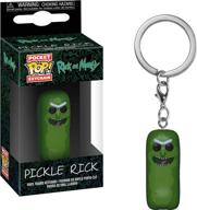 🥒 funko 35929 pop! keychain: rick & morty pickle rick, multicolor - perfect collectible for rick & morty fans! logo