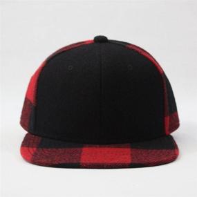 img 3 attached to 🧢 Ultimate Style and Comfort: Premium Wool Blend Plaid Adjustable Snapback Baseball Cap