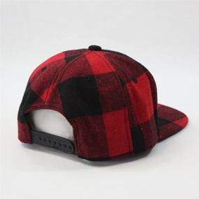 img 1 attached to 🧢 Ultimate Style and Comfort: Premium Wool Blend Plaid Adjustable Snapback Baseball Cap