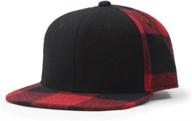 🧢 ultimate style and comfort: premium wool blend plaid adjustable snapback baseball cap logo