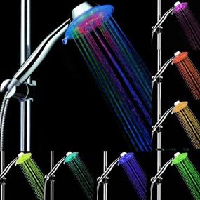 img 1 attached to 🚿 Color Changing LED Handheld Showerhead with 2 Water Modes and 7 Color Glow Lights - Automatic Color Change Shower Head