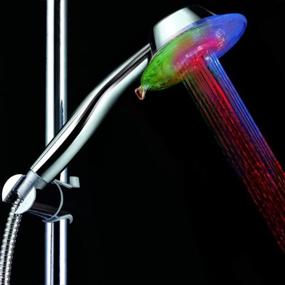 img 2 attached to 🚿 Color Changing LED Handheld Showerhead with 2 Water Modes and 7 Color Glow Lights - Automatic Color Change Shower Head