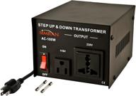 🔌 simran ac-500 step up down transformer: efficient 110 to 220 voltage power converter, 500 watt, black logo