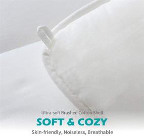 img 1 attached to 🛏️ Cobnom Down Alternative Comforter: Twin All-Season Bedding - Soft Cotton Cover, Breathable Eucalyptus Microfiber Duvet - Machine Washable, White