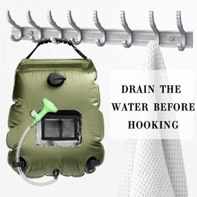 img 2 attached to 🚿 KIPIDA Solar Shower Bag 20L - Portable Camping Shower with Removable Hose & On-Off Switchable Shower Head for Outdoor Traveling, Hiking, Beach, and Swimming