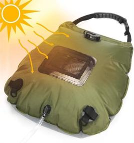 img 1 attached to 🚿 KIPIDA Solar Shower Bag 20L - Portable Camping Shower with Removable Hose & On-Off Switchable Shower Head for Outdoor Traveling, Hiking, Beach, and Swimming