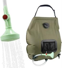 img 4 attached to 🚿 KIPIDA Solar Shower Bag 20L - Portable Camping Shower with Removable Hose & On-Off Switchable Shower Head for Outdoor Traveling, Hiking, Beach, and Swimming