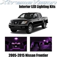 интерьерные светодиоды xtremevision для nissan frontier 2005-2015 (5 штук) набор светодиодов внутреннего освещения розового цвета с инструментом для установки логотип