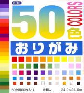 toyo 50 colors origami: 9.4in (24cm), 60 sheets - japan import | premium quality craft paper logo