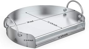 img 3 attached to 🍳 18-inch Stainless Steel Griddle Pan Grilling Tool for Charcoal Kettle Grill, Ceramic Grills, and Gas Grills - Universal Onlyfire