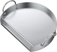 🍳 18-inch stainless steel griddle pan grilling tool for charcoal kettle grill, ceramic grills, and gas grills - universal onlyfire logo