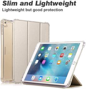 img 3 attached to 📱 Valkit iPad Mini 5th Gen 2019 Case, iPad Mini 4 Case, Shockproof Protective Smart Folio Stand Heavy Duty Rugged Impact Resistant Armor Cover [Auto Sleep/Wake], Champagne Gold