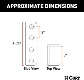 img 3 attached to 🔗 CURT 48610 Adjustable Lunette Ring or Coupler Channel 3-Inch ID x 7-1/2-Inch, 2-In Bolt Pattern - Find the Perfect Hitching Solution!