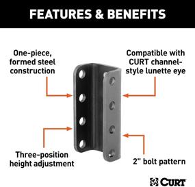 img 2 attached to 🔗 CURT 48610 Adjustable Lunette Ring or Coupler Channel 3-Inch ID x 7-1/2-Inch, 2-In Bolt Pattern - Find the Perfect Hitching Solution!