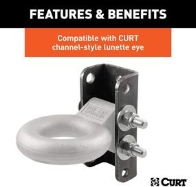 img 1 attached to 🔗 CURT 48610 Adjustable Lunette Ring or Coupler Channel 3-Inch ID x 7-1/2-Inch, 2-In Bolt Pattern - Find the Perfect Hitching Solution!