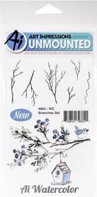 img 2 attached to 🌸 Art Impressions Watercolor Branches Cling Rubber Stamps: Exquisite Floral Detailing!