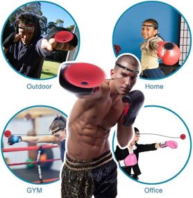 img 1 attached to 🥊 Boxing Reflex Ball - 3 Levels of Difficulty | Headband Included | Enhance Reaction, Agility, Punching Speed, Fight Skills, and Hand-Eye Coordination | Ideal Training for Kids and Adults