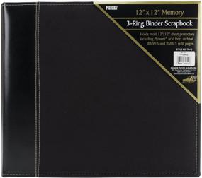 img 1 attached to 📚 Pioneer 12x12 3-Ring Scrapbook Binder with Faux Suede Cover - Black