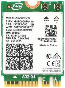 img 2 attached to Набор для настольного ПК Wi-Fi 6 Gig+ с адаптером AX200 2230 2x2 AX+BT, с RF-кабелем, антеннами высокого усиления 5dBi и креплениями