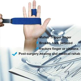 img 2 attached to 🖐️ Mcvcoyh Trigger Finger Splint: Adjustable Brace for Straightening Bent, Curved and Locked Fingers - Left Hand Support Brace