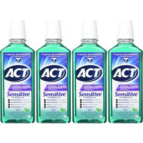 img 2 attached to ACT Total Care Mild Mint Anticavity Fluoride Sensitive Mouthwash - 18 oz (Value Pack of 4)