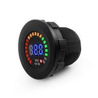 qwork voltmeter universal waterproof motorcycle logo