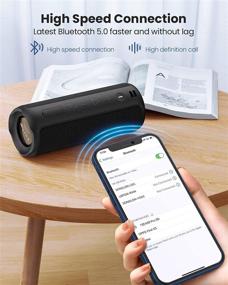 img 1 attached to 🔊 SONGLOW Улучшенная беспроводная колонка с Bluetooth: портативная наружная беспроводная колонка с громким стереозвуком 40 Вт, защита от воды IPX7, Bluetooth 5.0, беспроводная пара, микрофон, аккумулятор 6000 мАч для использования на открытом воздухе и вечеринок.