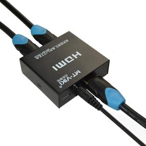 img 4 attached to 🔌 MT-VIKI HDMI Splitter 1x2 Dual Monitor Output, 4K HDMI Splitter Mirror Only, Supports 3D 4K@30Hz for PS4/Xbox/Fire Stick/Blu-Ray