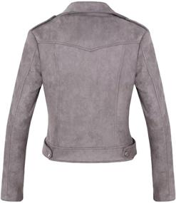 img 3 attached to 👗 Chartou Stylish Notched Oblique Leather Women's Clothing: Fashionably Chic Attire That Elevates Your Style